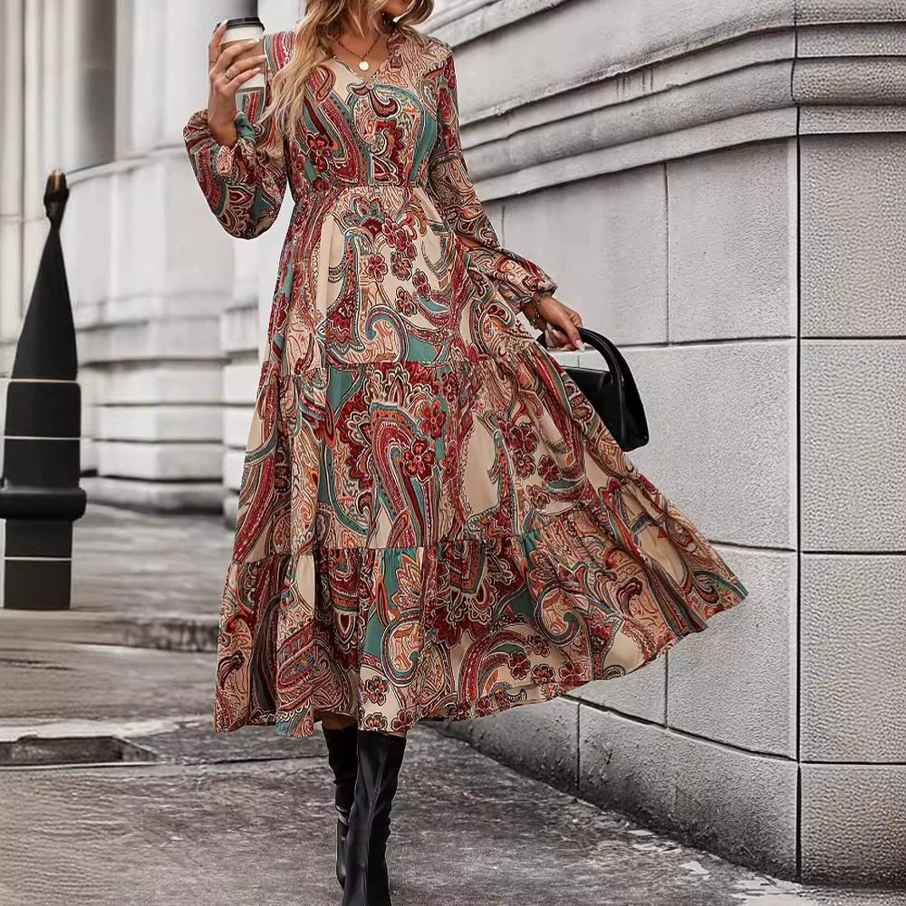 ZARA Hot Selling Paisley Long Tea Dress Clearance Price Negotiable